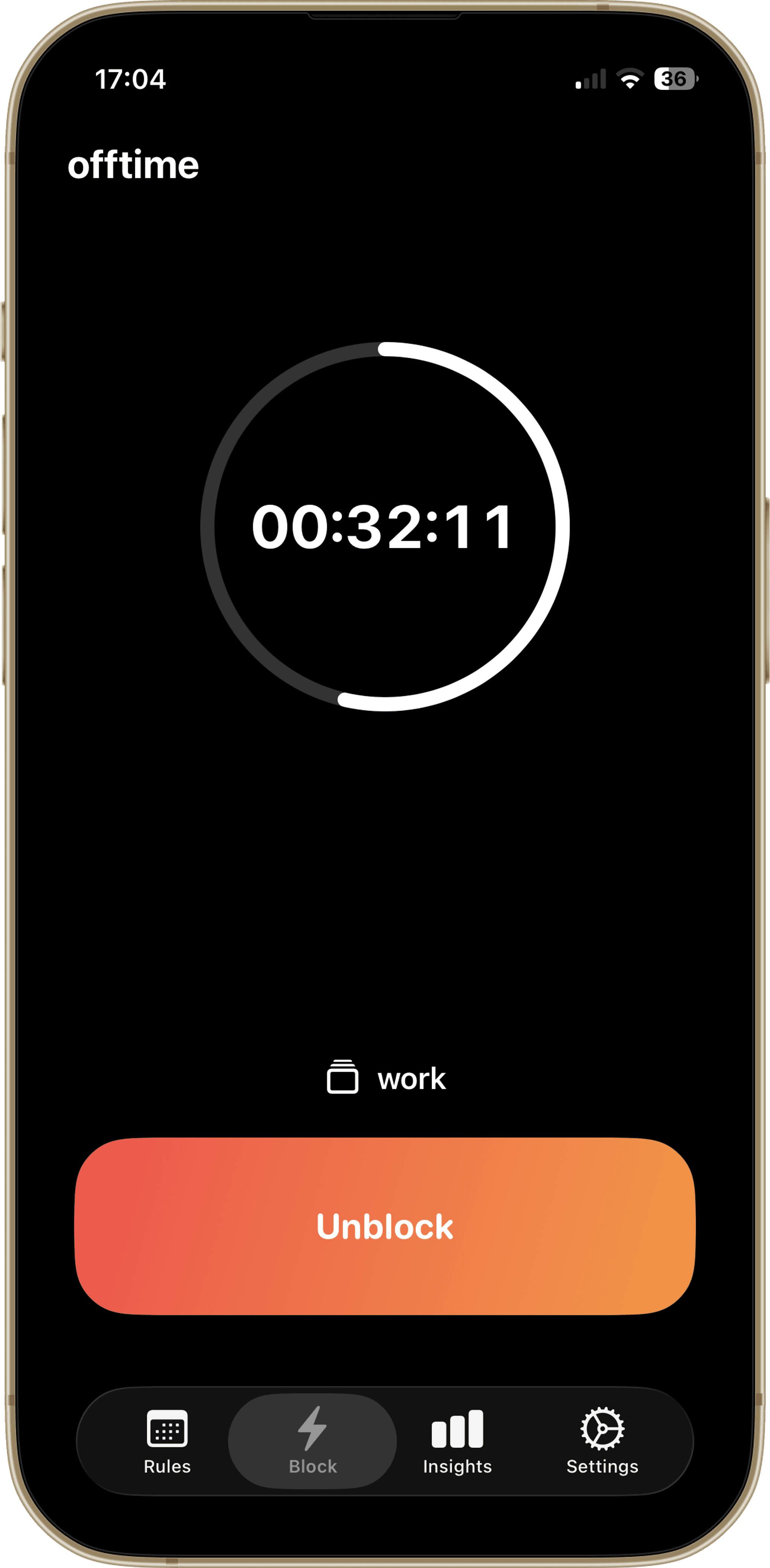 offtime home — unblock apps on demand